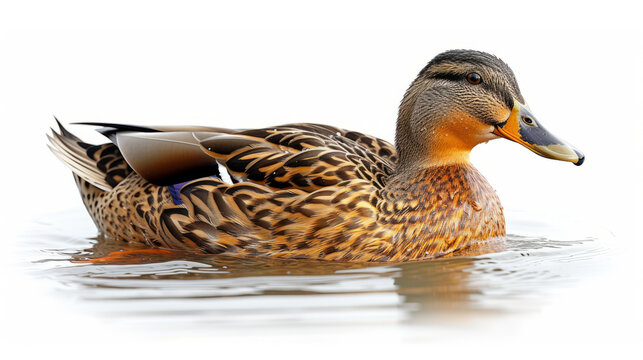 Duck isolated on white background. super extra high quality detailed
