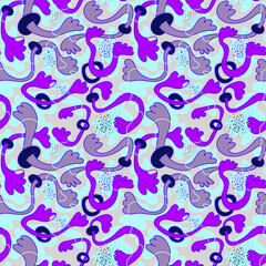 Seamless unique abstract vector artwork with colorful patterns