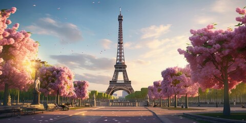 Eiffel Tower and Champ de Mars
