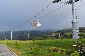cable car on mountain