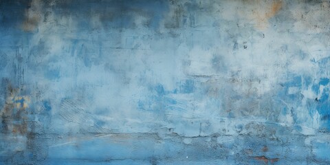 Retro grunge background with blue concrete wall 