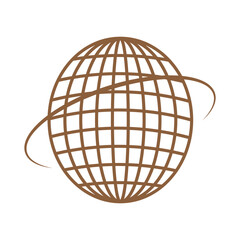 circle globe logo icon vector