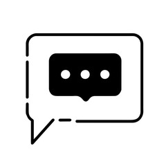 Chat and quote line icon. Chat speech bubble, Comment quote icons. Talk, speech bubble. Vector