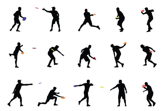Disc Golf player silhouette vector