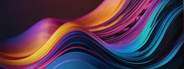 Colorful Abstract 3D Wave Background 