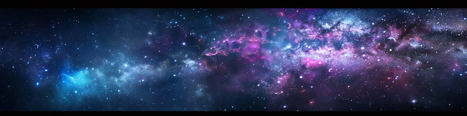 Night sky with stars and galaxy in outer space background