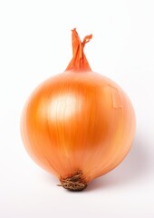 Fresh onion on a white background. Generative AI.