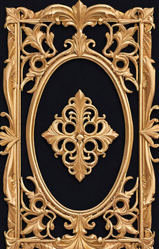golden frame on the wall