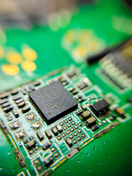 The contents of the inside of the smartphone are visible after being disassembled, the PCB board contains the components and circuits inside