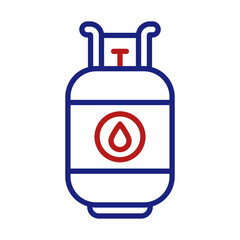 Gas Cylinder Line Two Color