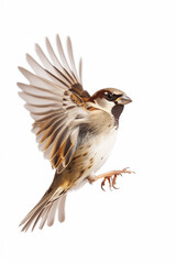 sparrow on white