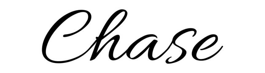 Chase - black color - name written - ideal for websites,, presentations, greetings, banners, cards,, t-shirt, sweatshirt, prints, cricut, silhouette, sublimation	