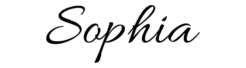 Sophia - black color - name written - ideal for websites,, presentations, greetings, banners, cards,, t-shirt, sweatshirt, prints, cricut, silhouette, sublimation	