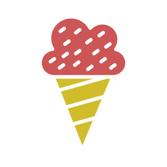 Icecream Glyph Two Color Icon