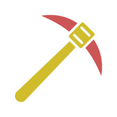 Pickaxe Glyph Two Color Icon