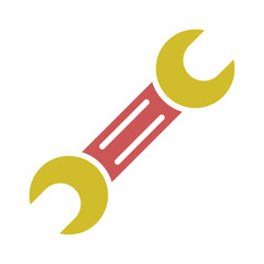 Wrench Glyph Two Color Icon