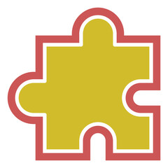 Puzzle Glyph Two Color Icon