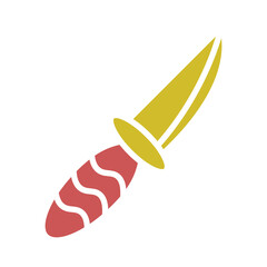 Knife Glyph Two Color Icon