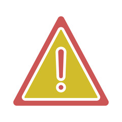 Warning Sign Glyph Two Color Icon
