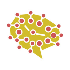 Neural Network Glyph Two Color Icon