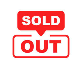 Sold Out badge. Sale sticker. Sold Label. Vector illustration.