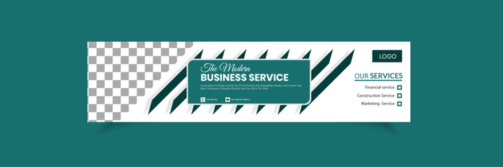 corporate business service LinkedIn profile cover banner design template