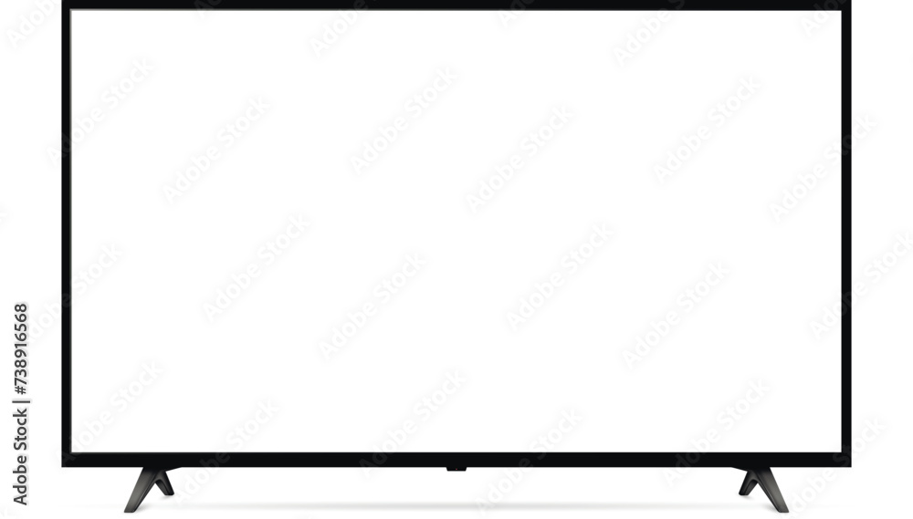 Canvas Prints Realistic tv screen. Smart tv mockup. Vector illustration.