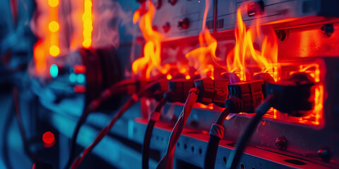  fire or fire of electrical equipment in a factory
