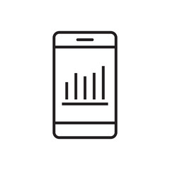 Online Chart Report Icon - Mobile Icon