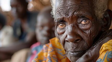 Picture of a malnourished elderly person receiving care in a healthcare facility, highlighting the vulnerability of older adults to malnutrition and its associated health complicat