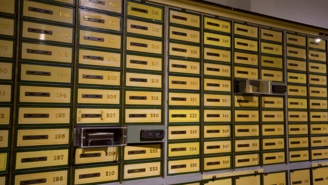 The Cash Room and Safe Deposit Boxes of Isbank Museum Ankara.