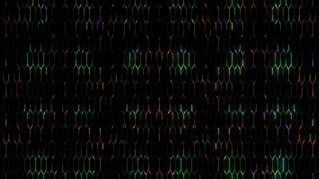 Beautiful videos that glow, shine brightly that regulate subtle movements with colorful stripes on a black background	
