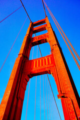 San Francisco, CA, USA: 01 17 2024: Golden bridge landscape