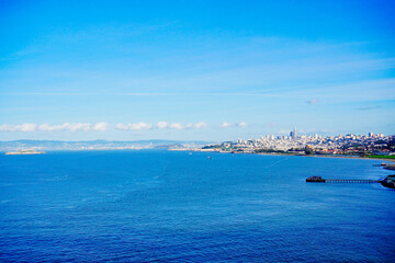 The landscape of San Francisco Bay in California	