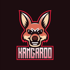 illustration kangaroo e sport logo