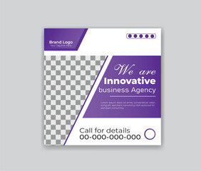 digital marketing agency instagram post and social media banner feed template