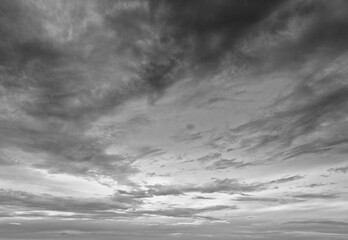 clouds in the sky. clouds in black and white. sky in black and white. - Powered by Adobe