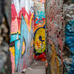 Fototapeta premium Vibrant Graffiti Art on Urban Wall