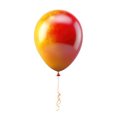 colorful helium balloon. Birthday balloon flying for party and celebrations. Isolated on white background. Generative AI.