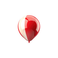 Christmas helium balloon. Birthday balloon flying for party and celebrations. Isolated on white background. Generative AI