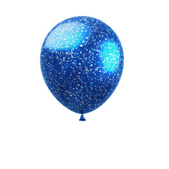 Fototapeta na wymiar blue glitter helium balloon. Birthday balloon flying for party and celebrations. Isolated on white background. Generative AI