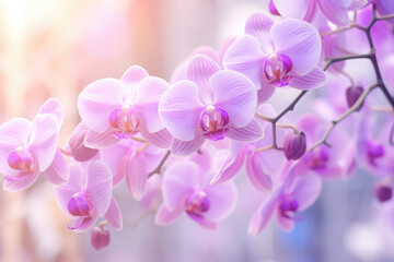 orchid background. Generative AI