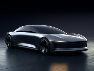 Innovative aerodynamic electric concept car - sleek design and advanced technology for a sustainable future.