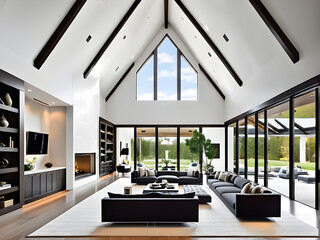 Modern Living Grandeur - Cathedral Vaulted Ceiling Expansive Space
