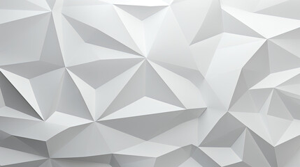 A modern abstract background with a white polygonal design, featuring a multitude of geometric shapes creating a 3D effect.
