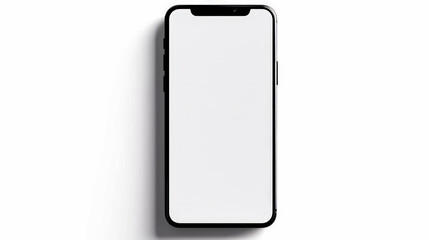 A male hand holds a smartphone mockup with a white screen, offering ample space for customizable text or graphics. Perfect for presentations.