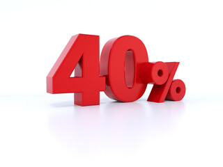 3D Number percent discount