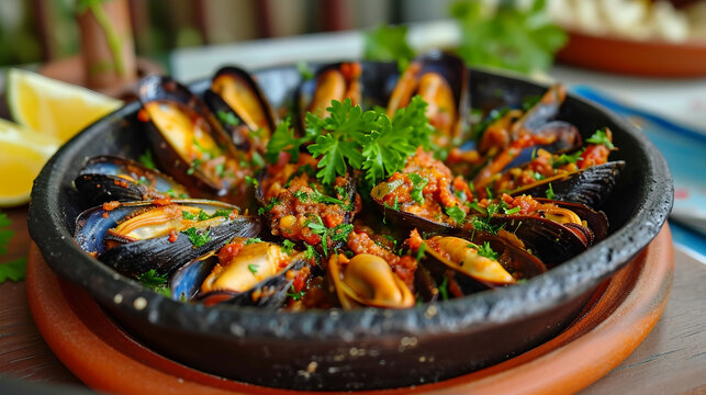 Turkish Midye Dolma - Stuffed Mussels Photo