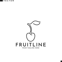 Cherry logo. Outline style 