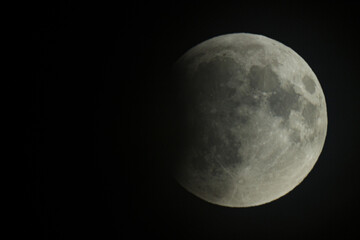 A moon before total moon eclipse